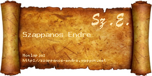 Szappanos Endre névjegykártya